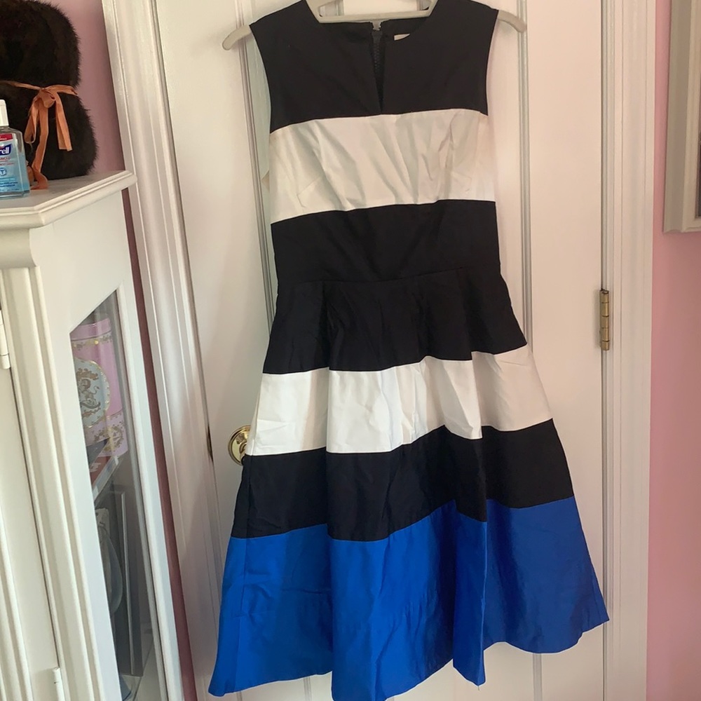 Kate Spade Sleeveless Stripped Midi Dress Size 4